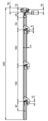 LEHMANN Tyč SVS3 Typ 2 (1+3 výška 515 mm) Lehmann
