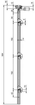 LEHMANN Tyč SVS3 Typ 4 (1+3 výška 579 mm) Lehmann