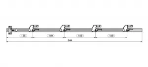 LEHMANN Tyč SVS3 +V výkres 18-2419-020 délka 644mm