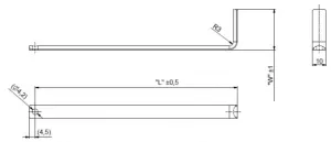 LEHMANN Tyč zámku 292 pro kartotéky vnitřní šířky 762 mm