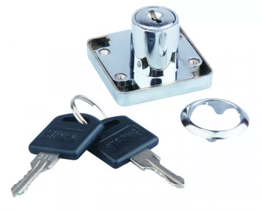 StrongLocks Zásuvkový zámek stejné kombinace + kovový protikus chrom