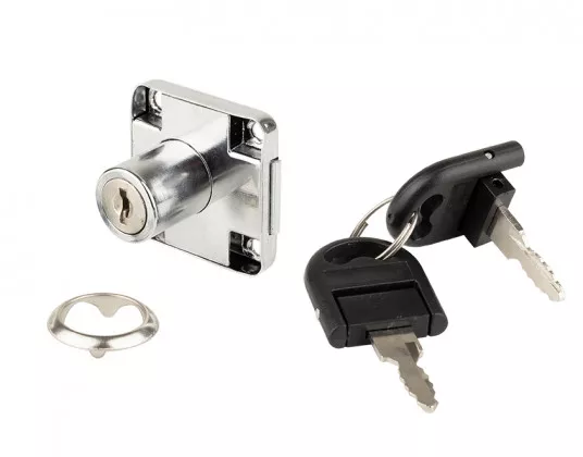 StrongLocks Zásuvkový zámek zalamovací klíč různé kombinace+kov. protikus chrom