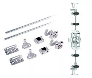 K-StrongLocks Zámek trojcestný pro vyměnitelnou vložku+tyče 1000mm pravý