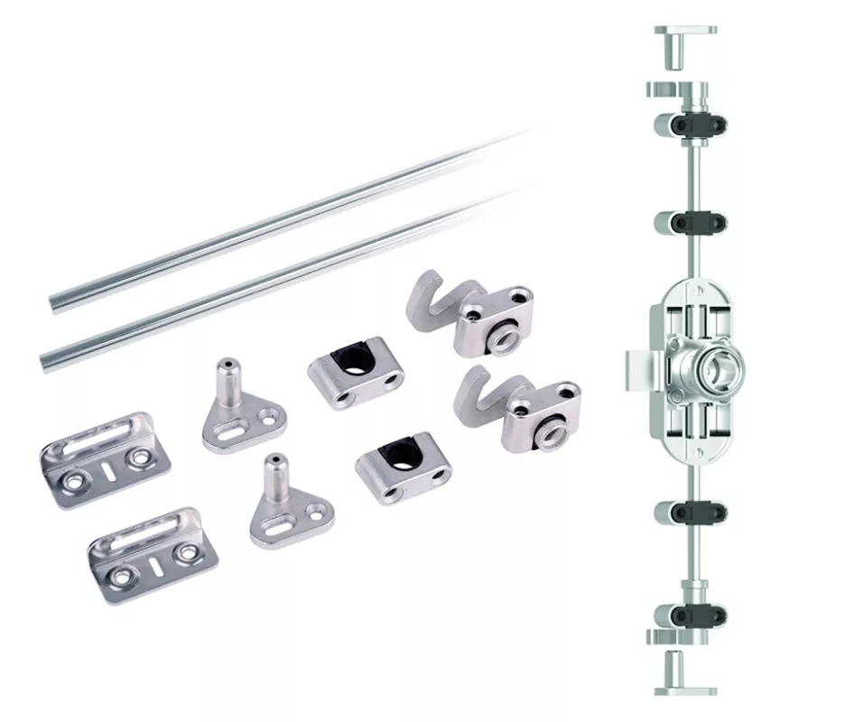 K-StrongLocks Zámek trojcestný pro vyměnitelnou vložku+tyče 1000mm pravý Strong