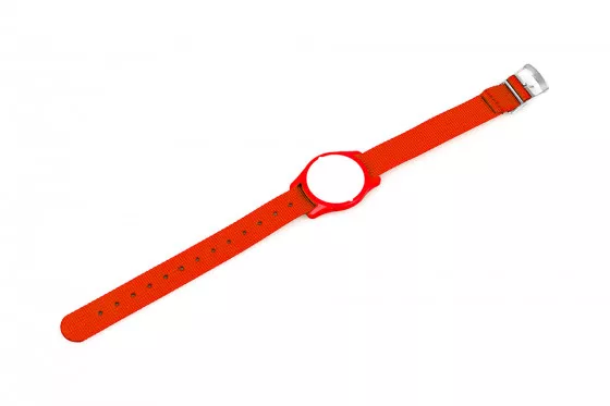 LEHMANN Nylonový náramek (hodinky) s čipem pro zámky RFID Mifare® lock červený