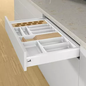 HETTICH Příborník OrgaTray 440, 175-200 * 1091-1150/380-440mm, bílá // Hettich