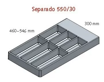 Příborník Separado 546x300x2,8 mm stříbrný Agoform