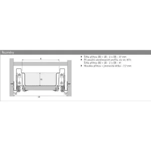 HETTICH Příborník OrgaTray 440, 175-200 * 1091-1150/380-440mm stříbrná // Hettich