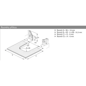 HETTICH 9207045 Organizér OrgaTray 510, pod dřez/umyvadlo 550/350mm, šedá