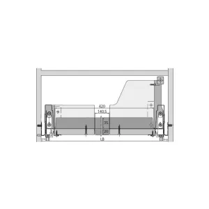 HETTICH 9207045 Organizér OrgaTray 510, pod dřez/umyvadlo 550/350mm, šedá
