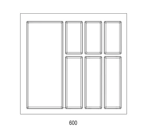 Příborník Classico 522x474mm zrnitá bílá Agoform