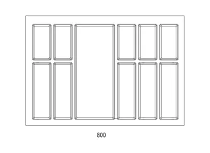 Příborník Classico 722x474mm zrnitá bílá Agoform