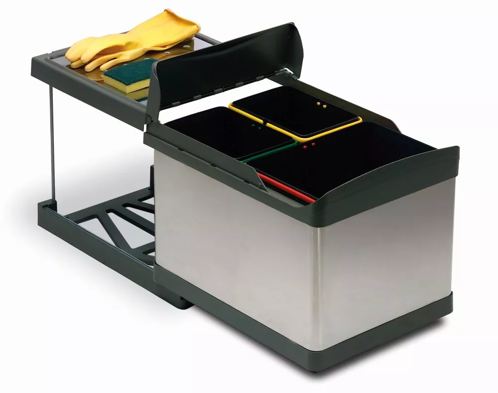 GOLLINUCCI Sorter Linea 504 450mm 1x16l+2x7,5l povrch nerez Gollinucci