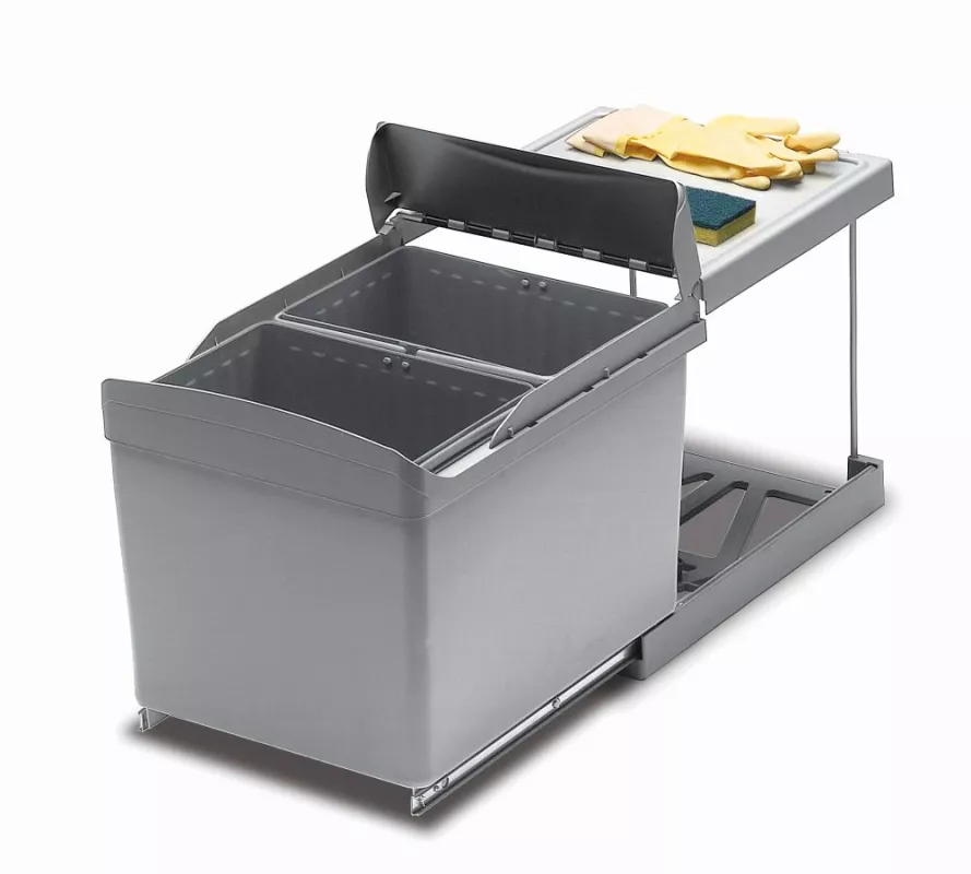 GOLLINUCCI Sorter Linea 516 450mm 2x16l světle šedá Gollinucci