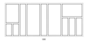 Příborník Sky 322-1122x474mm antracit Agoform