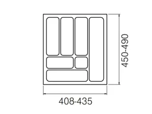 StrongIn Příborník 235-1116 x 490mm metalíza matná //