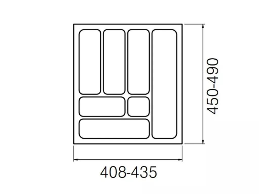 StrongIn Příborník 235-1116 x 490mm metalíza matná // - 435x490mm