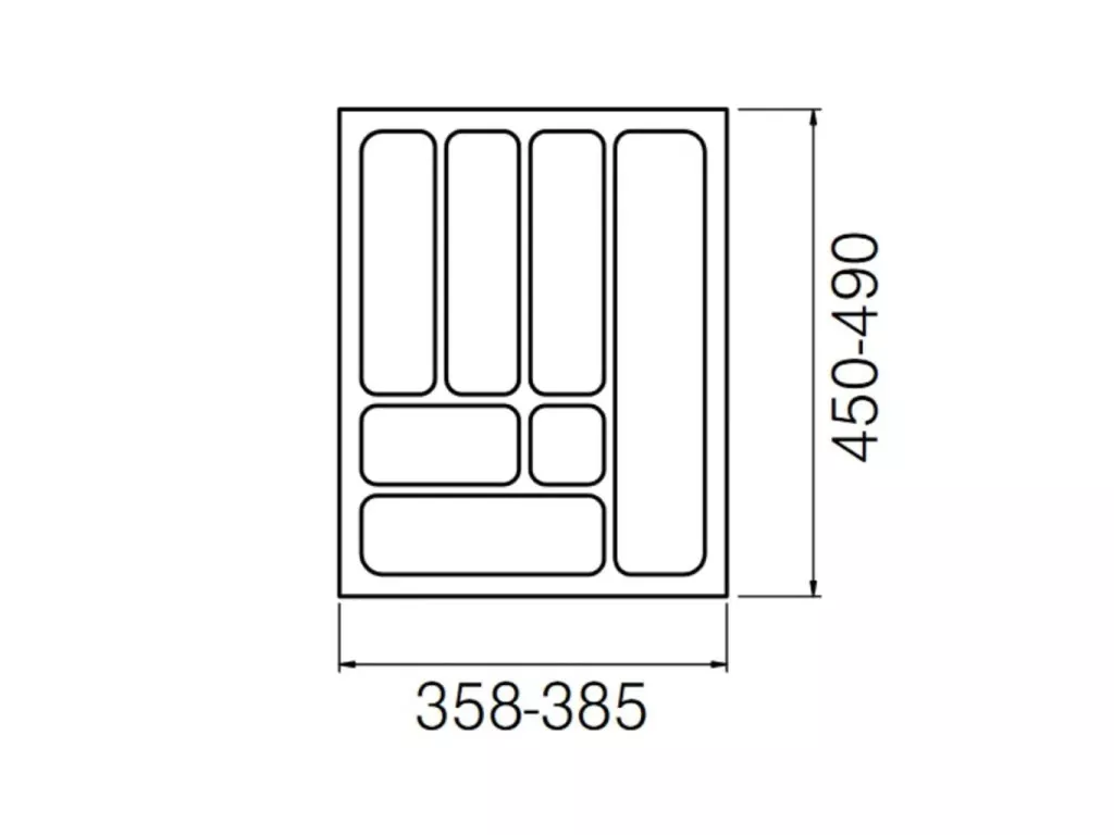 StrongIn Příborník 235-1116 x 490mm metalíza matná // - 385x490mm