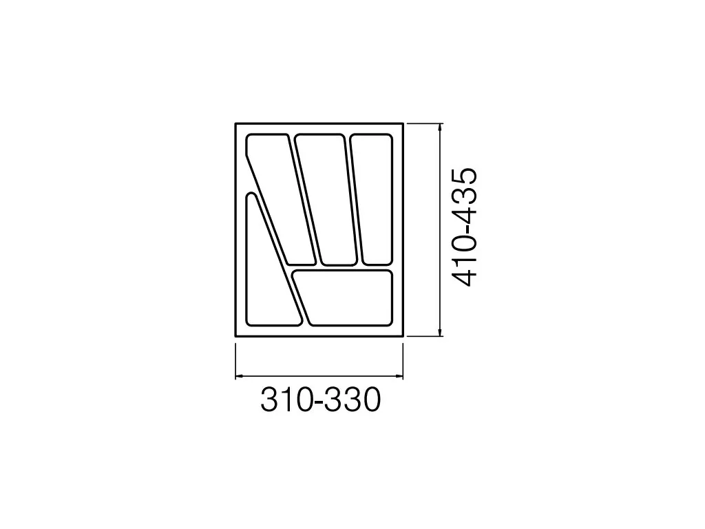 StrongIn Příborník 330-830 x 430mm metalíza // Strong
