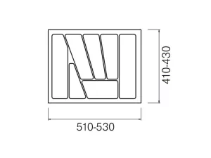 StrongIn Příborník 330-830 x 430mm metalíza // Strong
