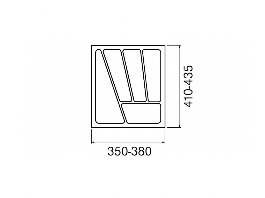 StrongIn Příborník 330-830x435mm bílá // - 380x430mm bílá Strong