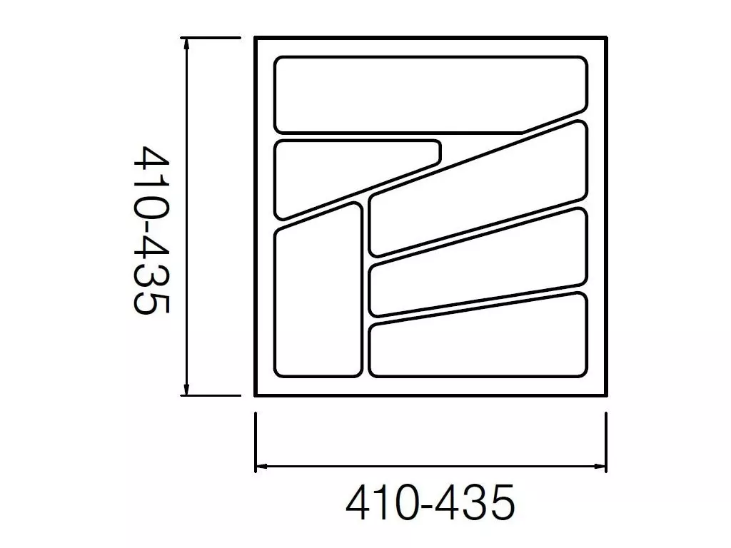 StrongIn Příborník 330-830x435mm bílá // - 430x430mm bílá Strong