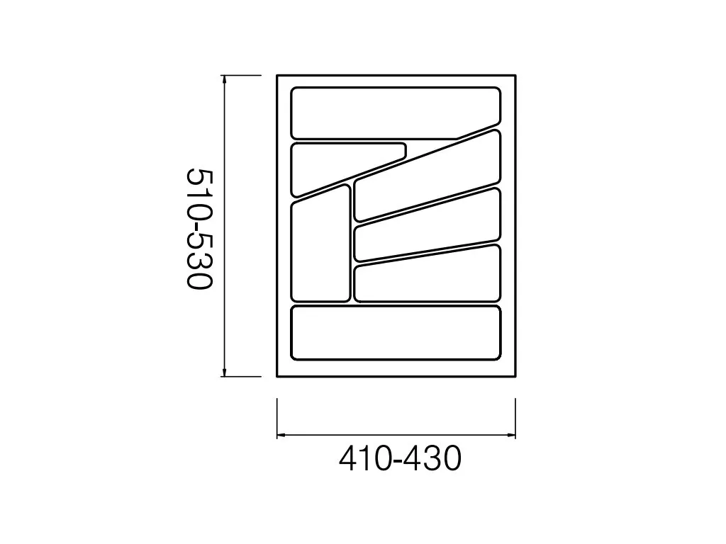 StrongIn Příborník 330-830x435mm bílá // - 530x430mm bílá matná Strong