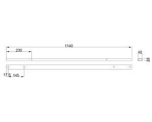 MILADESIGN kanál Linear LN 0803 -1904 černý // Mila Desing