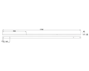 MILADESIGN kanál Linear LN 0803 -1904 černý // Mila Desing