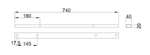 MILADESIGN kanál Linear LN 0803 -1904 černý // Mila Desing