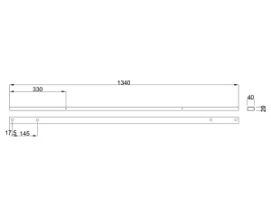 MILADESIGN kanál Linear LN 0803 -1904 černý // Mila Desing
