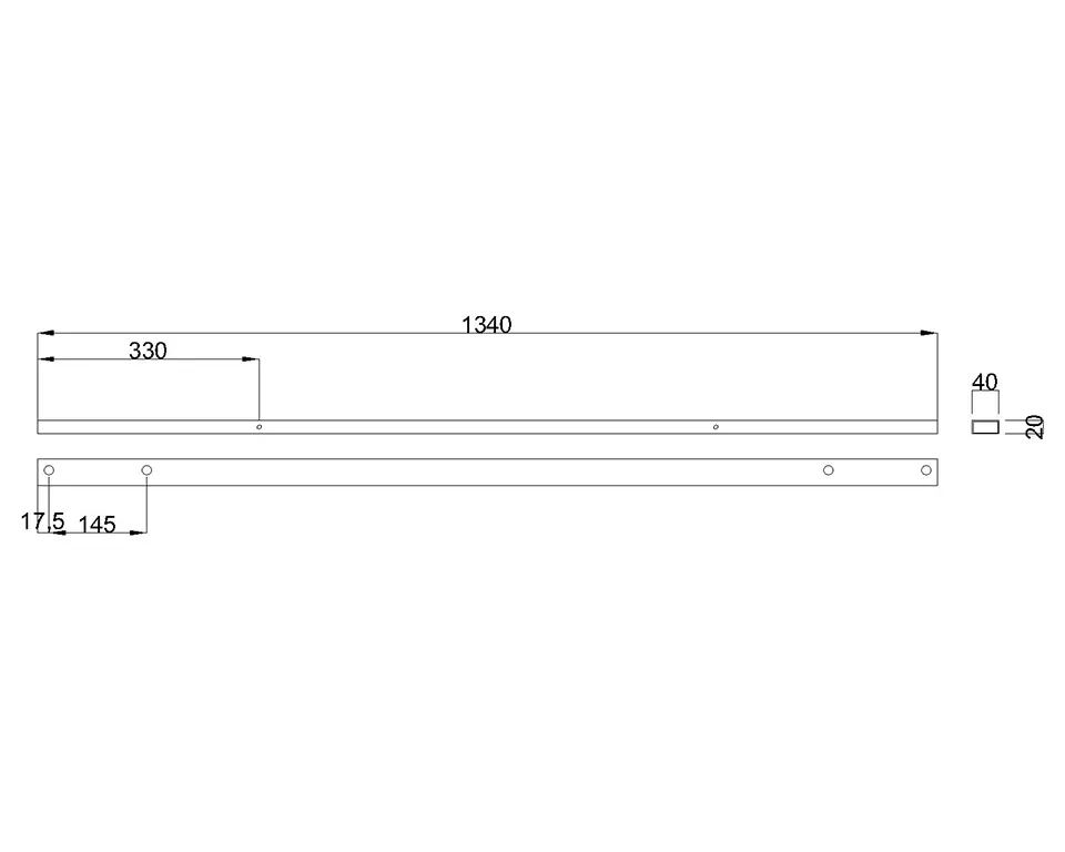 MILADESIGN kanál Linear LN 0803 -1904 černý // - 1404 Mila Desing