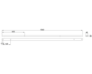 MILADESIGN kanál Linear LN 0803 -1904 černý // Mila Desing