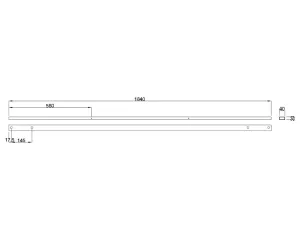 MILADESIGN kanál Linear LN 0803 -1904 černý // Mila Desing