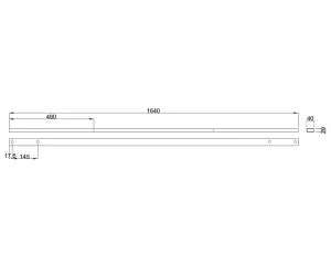 MILADESIGN kanál Linear LN1504-LN1904 stříbrný // Mila Desing