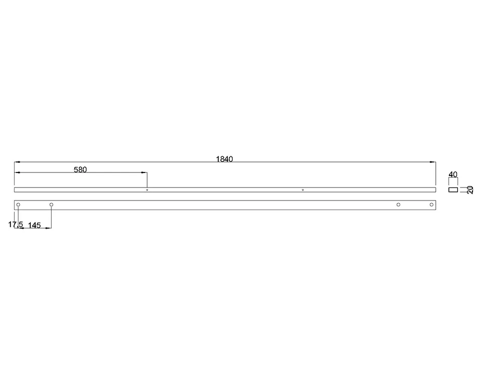 MILADESIGN kanál Linear LN1504-LN1904 stříbrný // - LN1904 Mila Desing