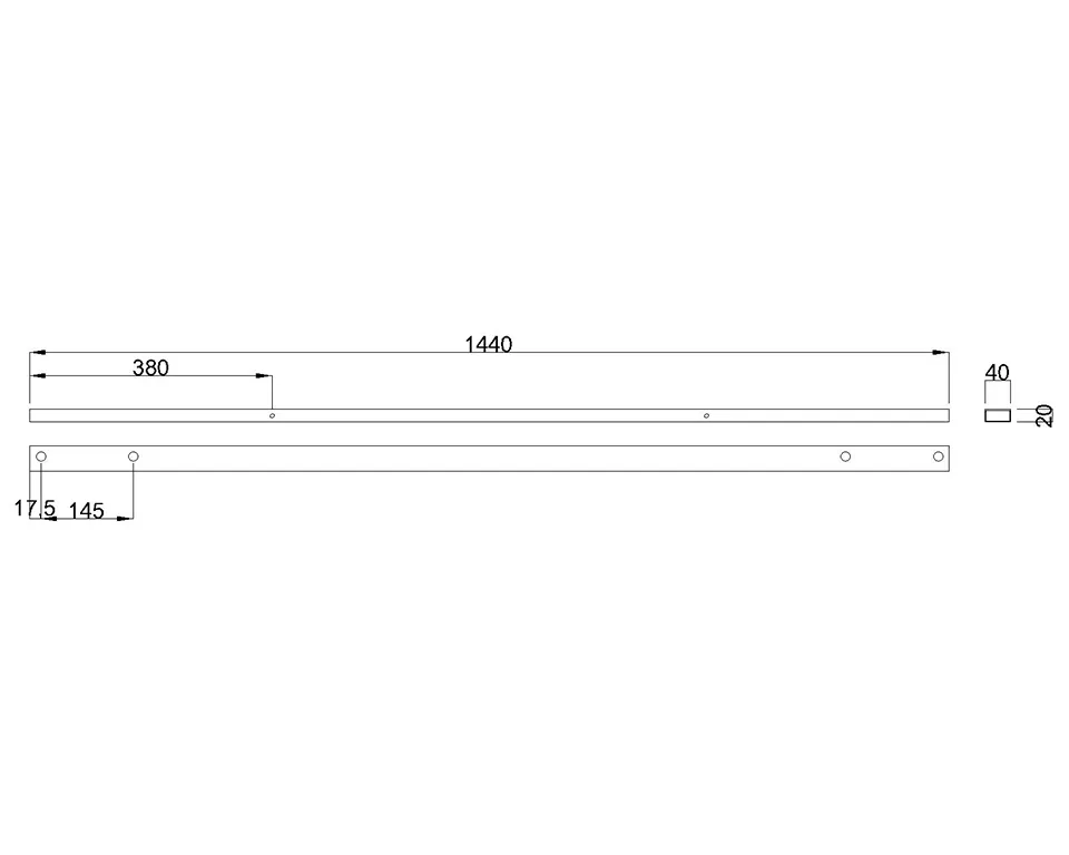 MILADESIGN kanál Linear LN1504-LN1904 stříbrný // Mila Desing