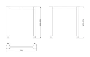 MILADESIGN podnož G6 ST517/60,70,80 stříbrná // Mila Desing