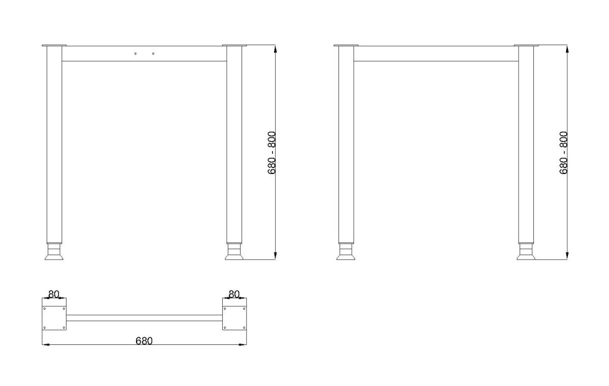 MILADESIGN podnož G6 ST517/60,70,80 stříbrná // - ST517/70 Mila Desing