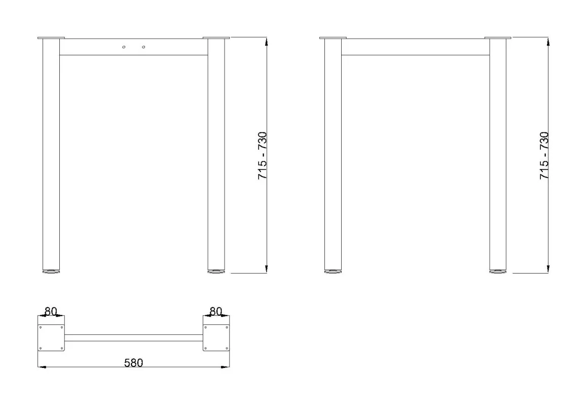 MILADESIGN podnož G6 ST522/60,70,80 stříbrná // Mila Desing