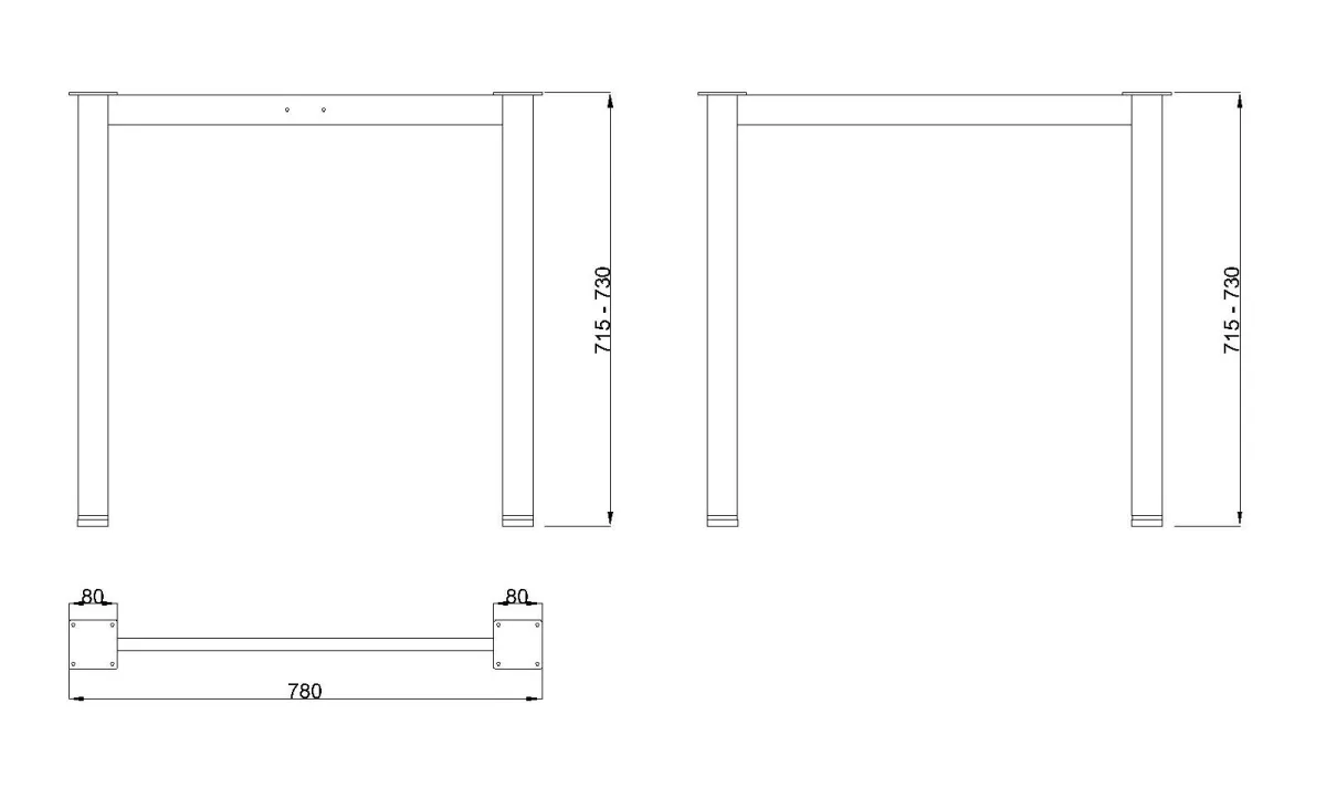 MILADESIGN podnož G6 ST526/60,70,80 stříbrná // - ST526/80 Mila Desing