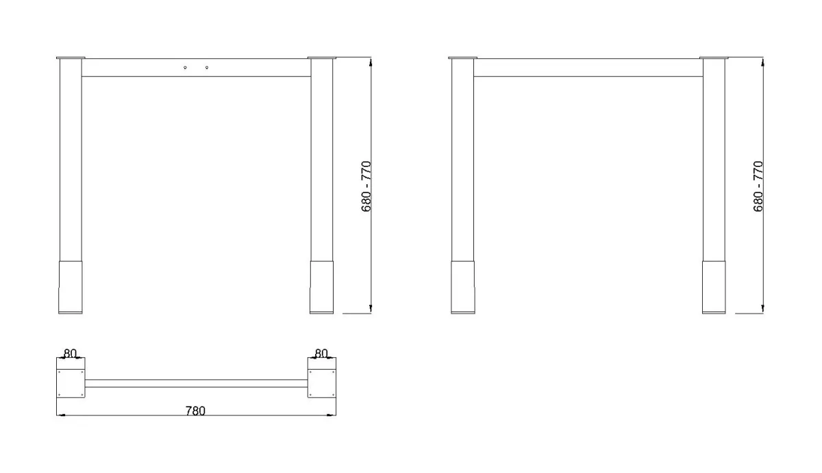 MILADESIGN podnož G6 ST611/60,70,80 stříbrná // - ST611/80 Mila Desing
