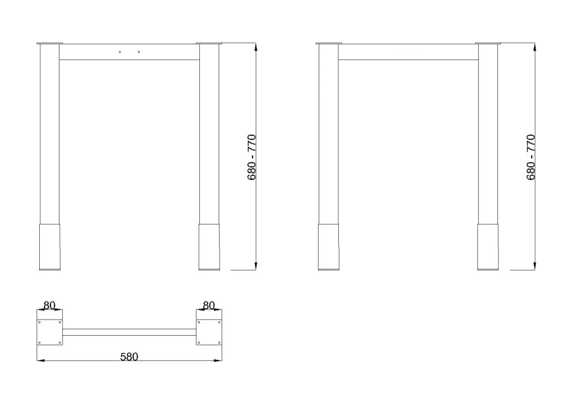 MILADESIGN podnož G6 ST611/60,70,80 stříbrná // Mila Desing