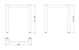 MILADESIGN podnož G6 ST622/60,70,80 stříbrná // Mila Desing