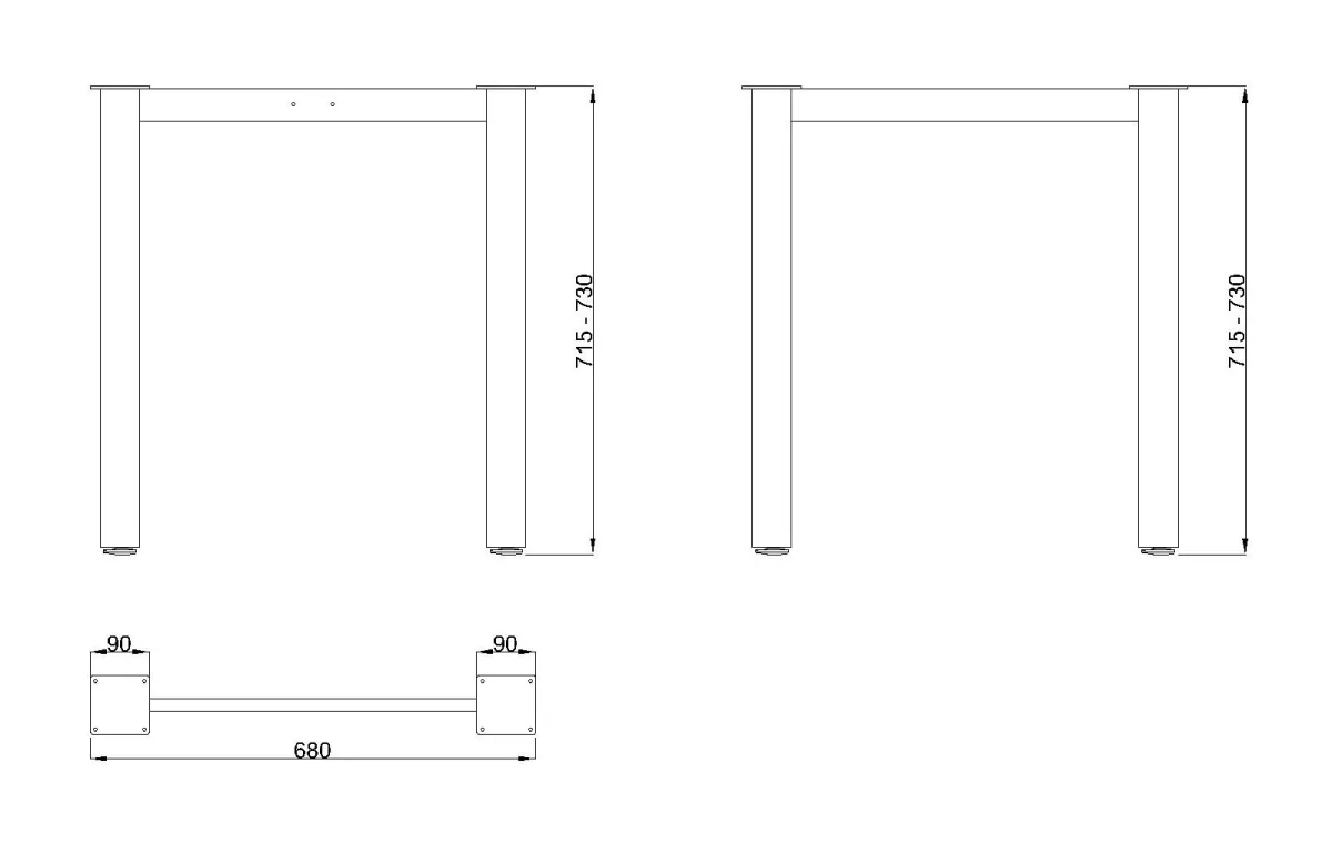 MILADESIGN podnož G6 ST622/60,70,80 stříbrná // - ST622/70 Mila Desing