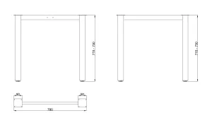 MILADESIGN podnož G6 ST622/60,70,80 stříbrná // Mila Desing