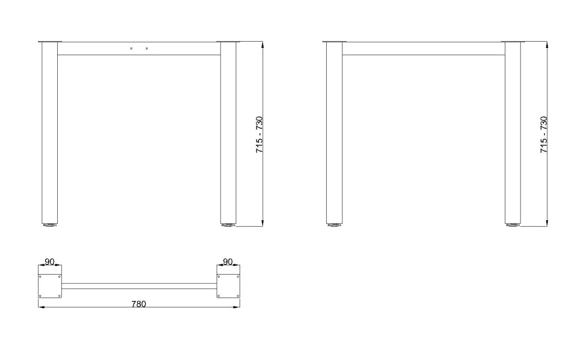 MILADESIGN podnož G6 ST622/60,70,80 stříbrná // - ST622/80 Mila Desing