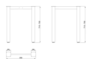 MILADESIGN podnož G6 ST622/60,70,80 stříbrná // Mila Desing