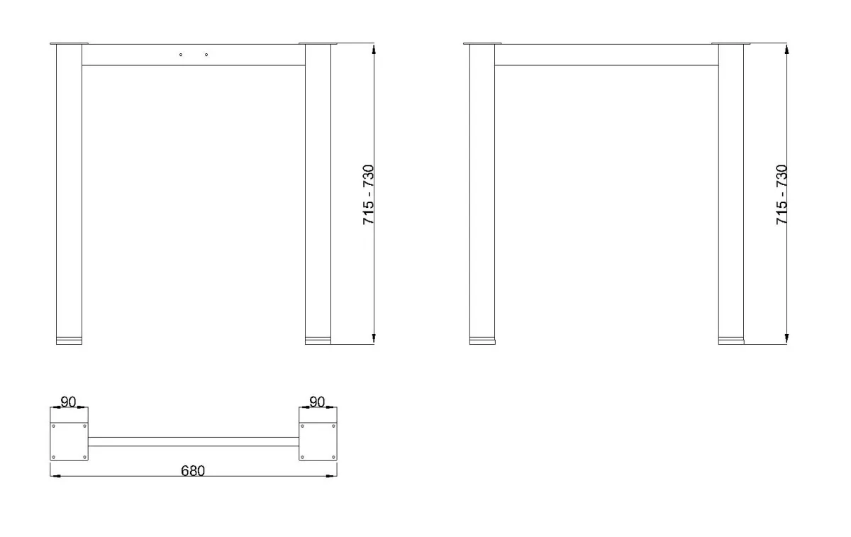 MILADESIGN podnož G6 ST626/60,70,80 stříbrná // - ST626/70 Mila Desing