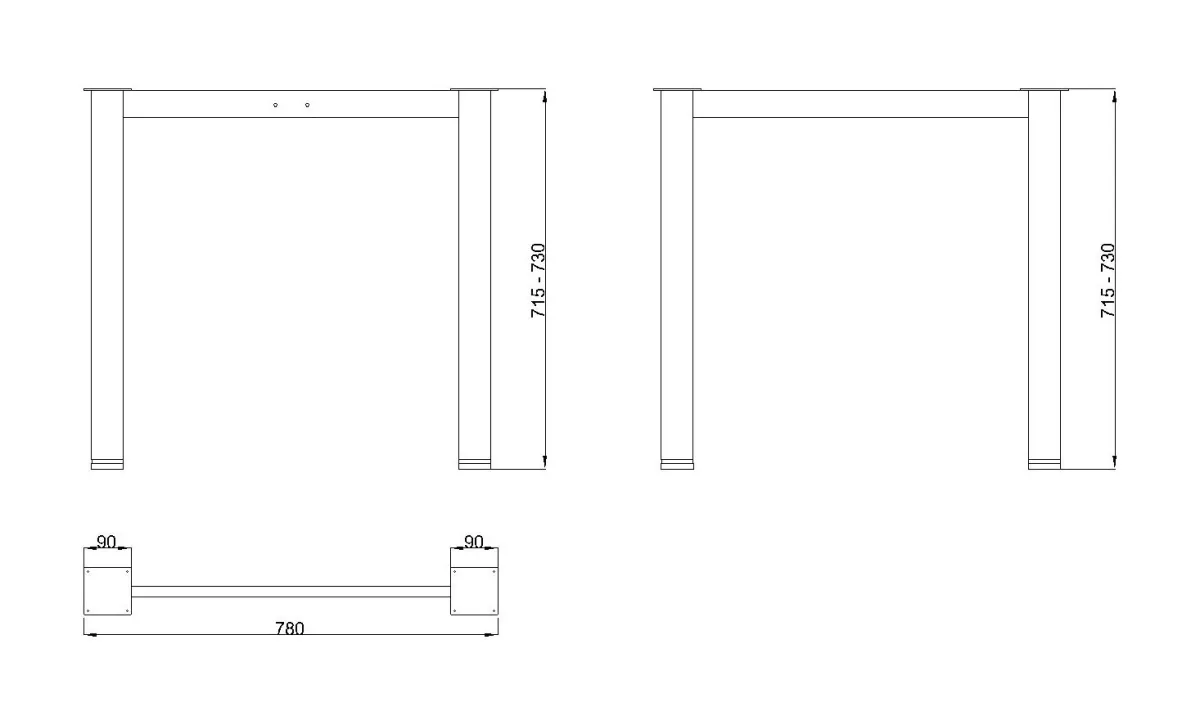 MILADESIGN podnož G6 ST626/60,70,80 stříbrná // - ST626/80 Mila Desing